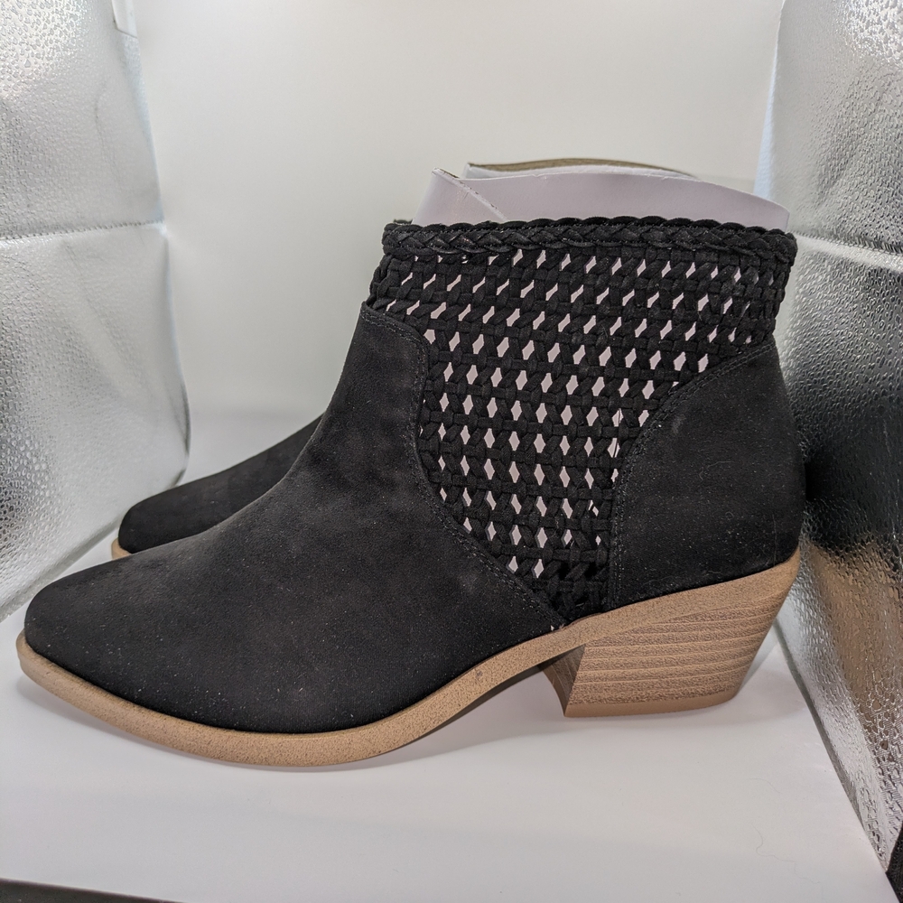 Torrid Black Woven Ankle Booties